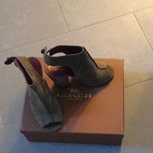 Coach nubuck leather sandal